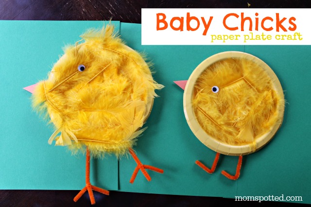 Baby Chicks Paper Plate Craft {Fun Crafts With Mom} - Mom Spotted