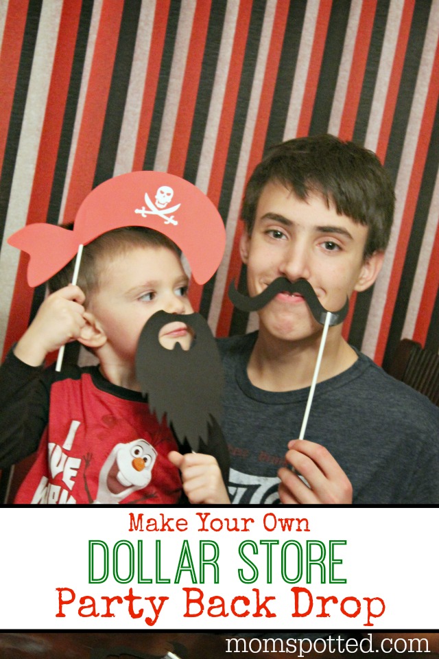 Make Your Own Dollar Store Party Back Drop {Fun Crafts with Mom}