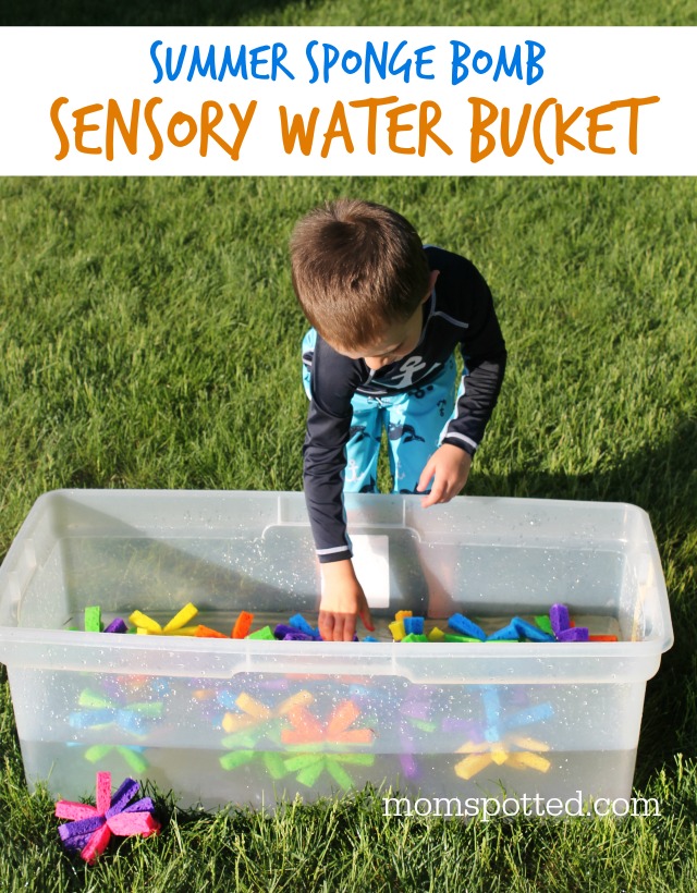 Summer Sensory Water Sponge Sensory Bucket for Toddlers & Preschoolers