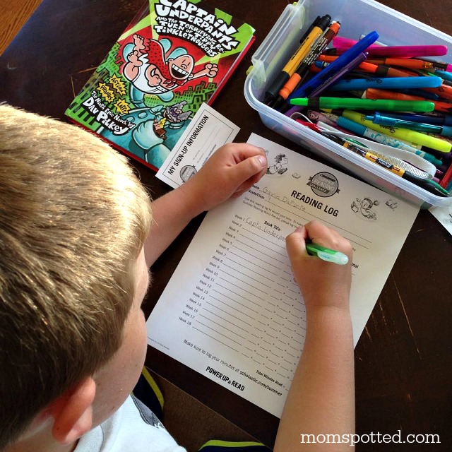 Log your reading with your Scholastic Summer Reading Log