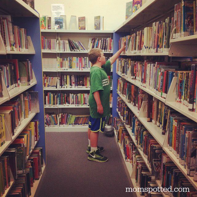 Gavin at the library