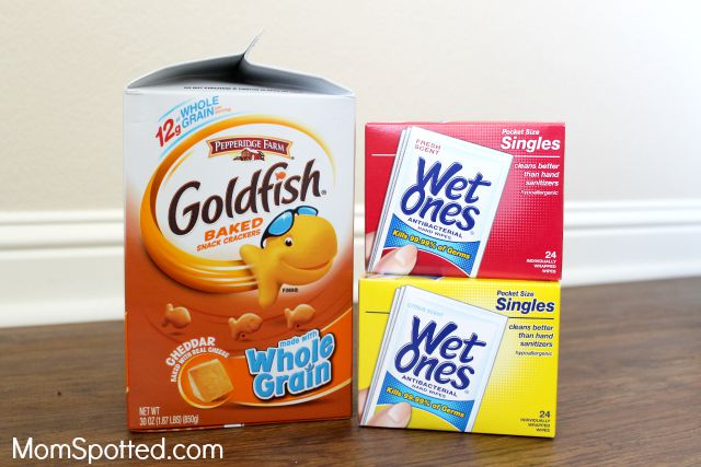 Pepperidge Farm Goldfish Crackers and Wet Ones