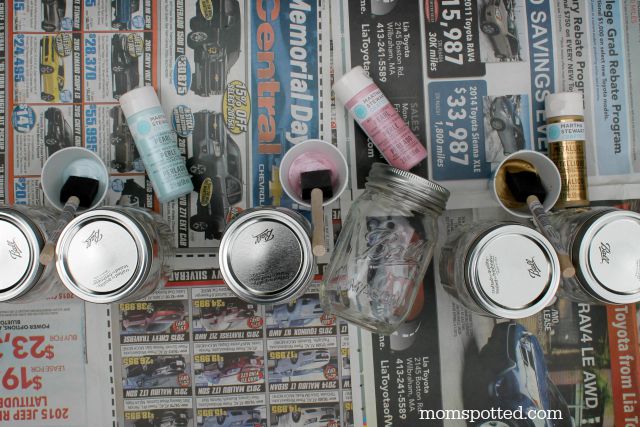 Mason jars and martha stewart paints