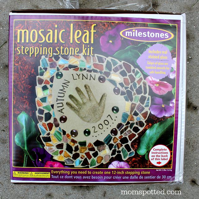 garden stepping stone crafts supplies mosaid leaf kit