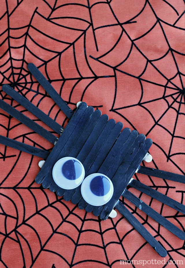 Halloween Spider Popsicle Stick Craft for Kids