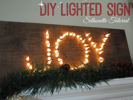 DIY Lighted Sign with Silhouette Tutorial