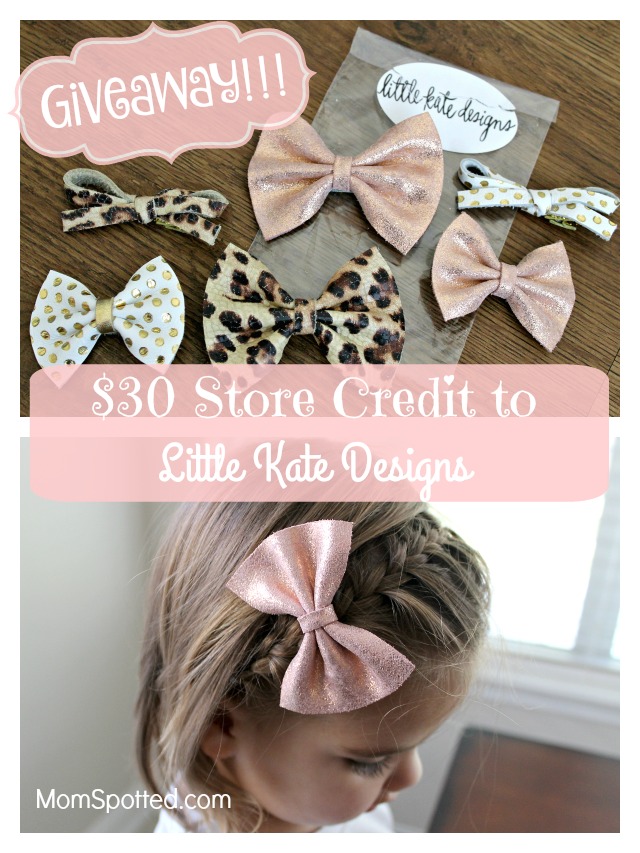 Accessorize Your Little Girl's With Little Kate Design's Bows {PLUS Giveaway!}