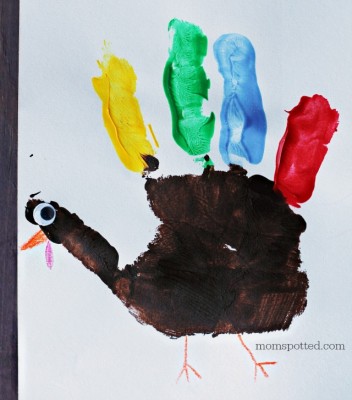 Turkey Handprint Thanksgiving Craft Card