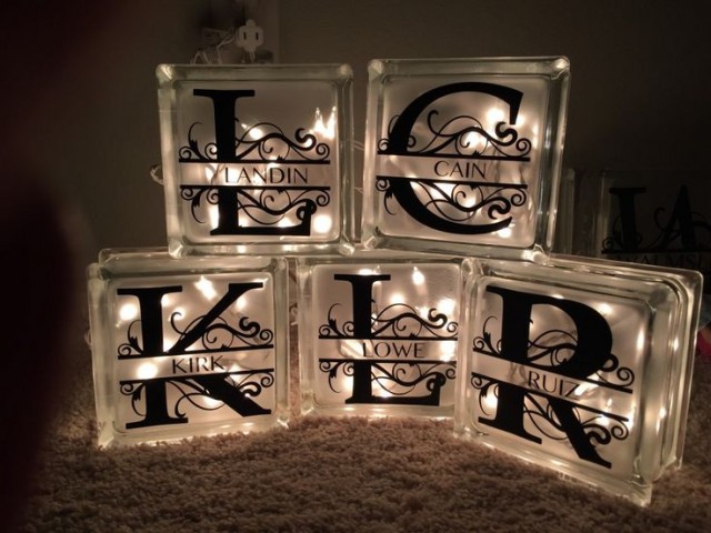 decorative lighted glass blocks