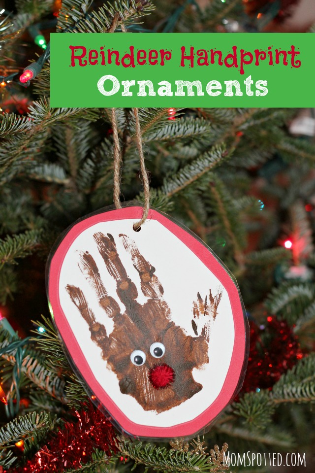 Reindeer store handprint ornaments