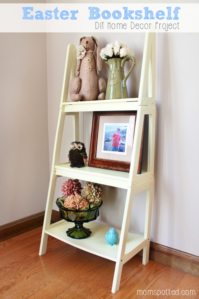 Easter Bookshelf DIY Home Decor Project