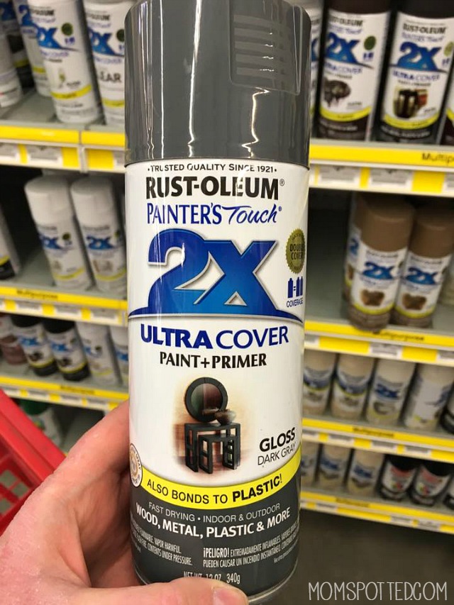Dark Grey Rustoleum 2x spray paint gloss