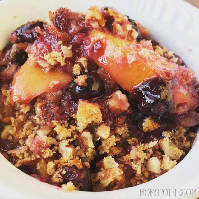 Peach and Blueberry Oat Crisp marked