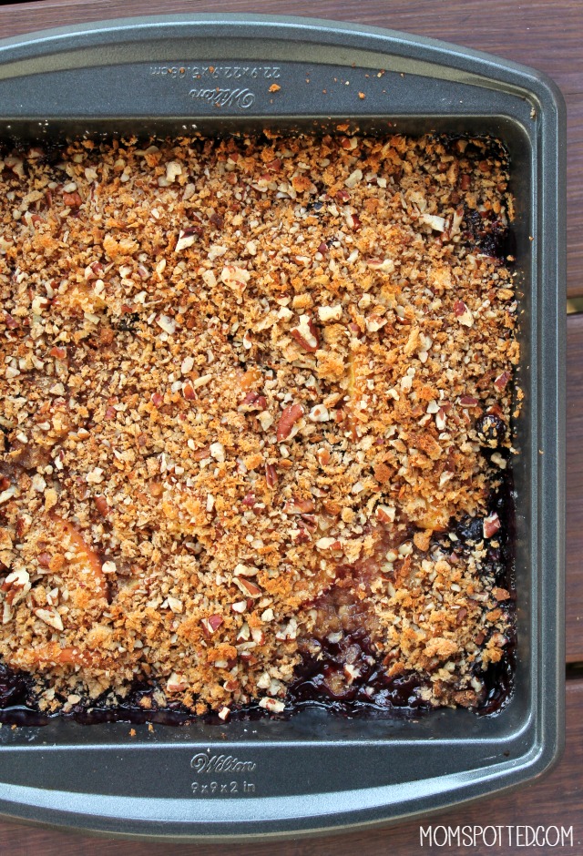 Warm Peach and Blueberry Oat Crisp Recipe