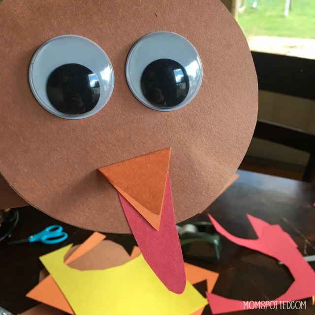 Turkey Handprint Headband Hat Craft for Thanksgiving