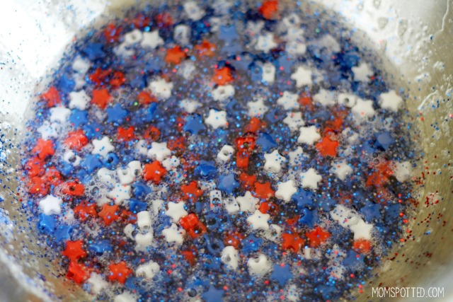 Red White & Blue Glitter Slime