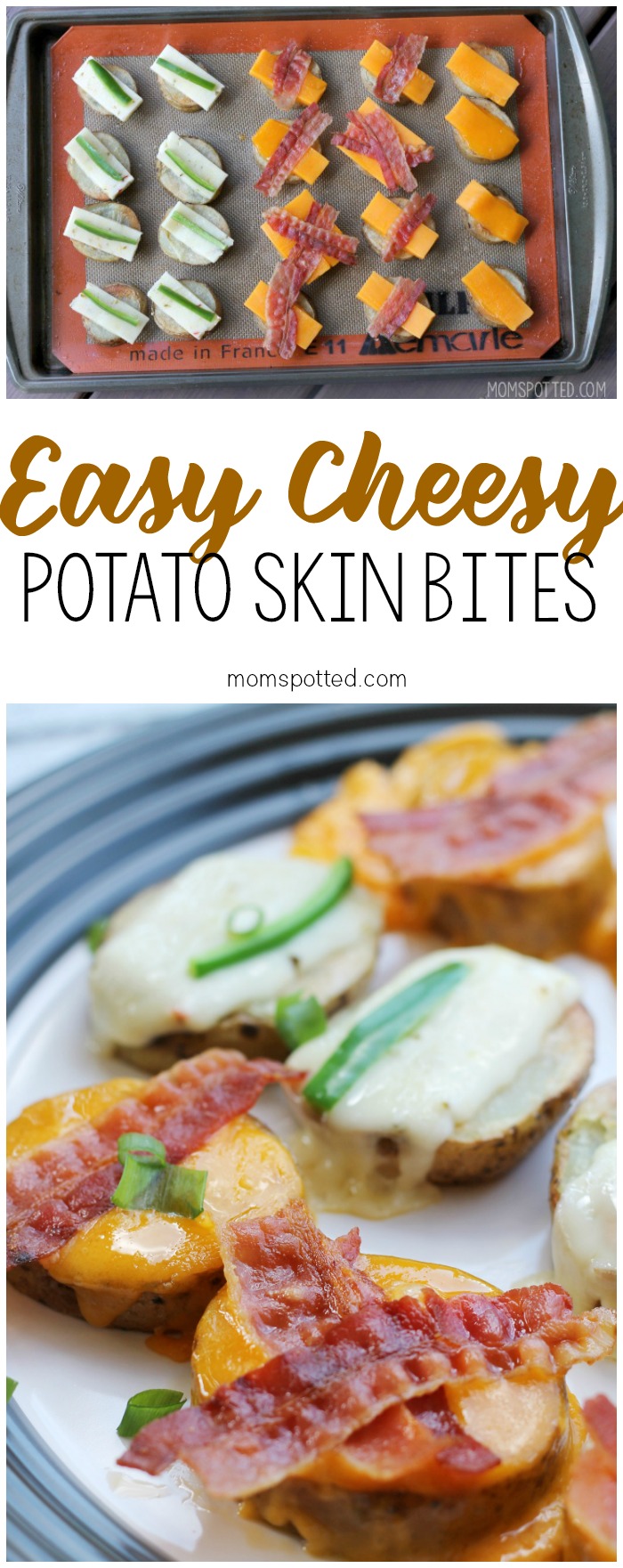 Quick and Easy Cheesy Potato Skin Bites