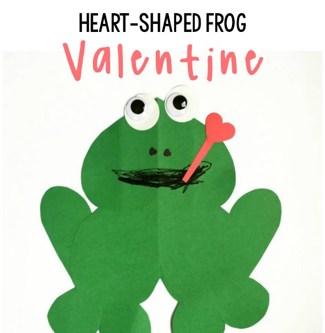 Heart Shaped Frog Valentine Craft for Kids