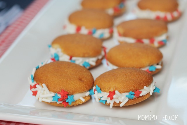 Easy Red White & Blue Cookies with NILLA Wafers
