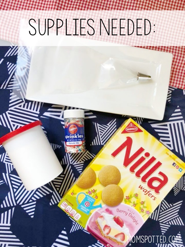 Easy Red White & Blue Cookies with NILLA Wafers