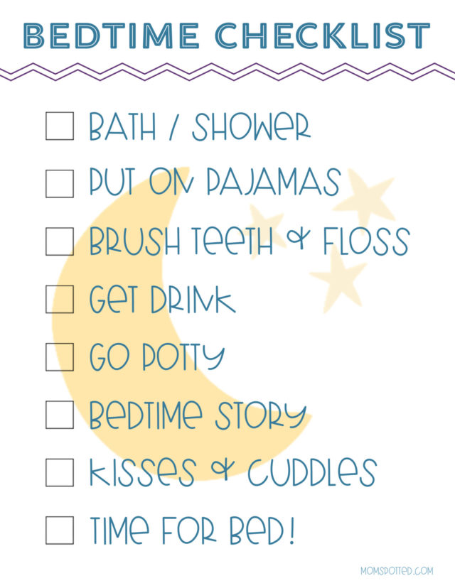 Bedtime Checklist Printable