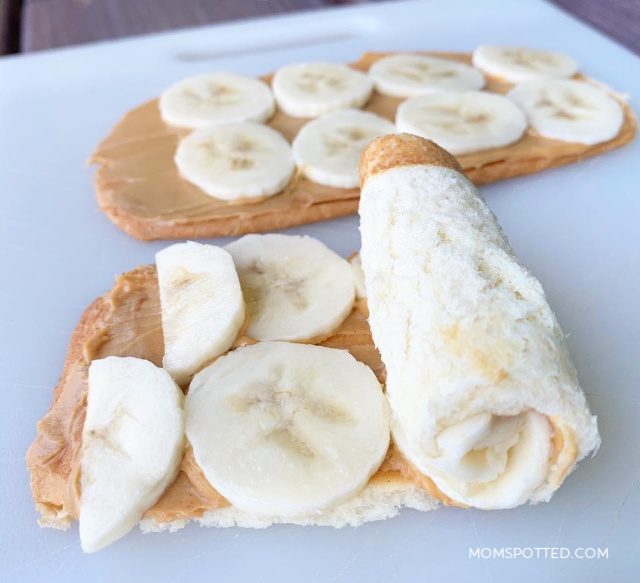 Banana & Peanut Butter Roll Ups & Taco Lunch Ideas Mom Spotted